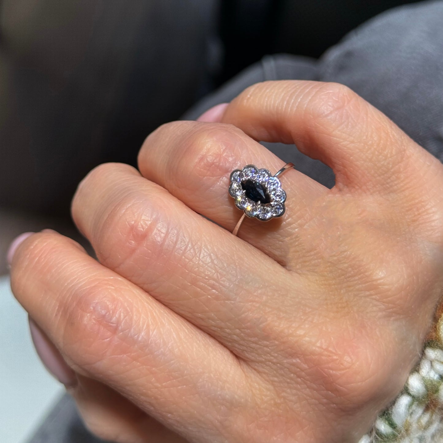 Bague Saphir et Diamants 