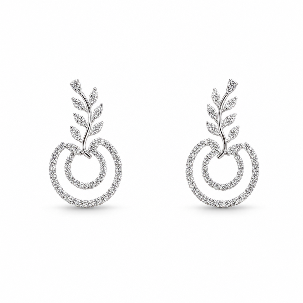 LEAF DIAMOND EARRINGS