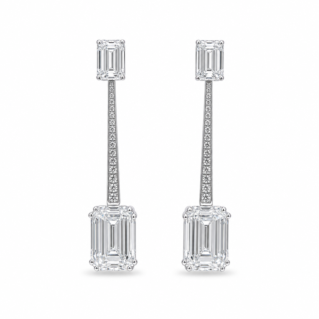 EMERALD DANGLE EARRINGS