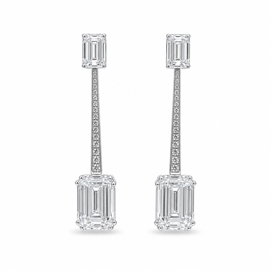 EMERALD DANGLE EARRINGS