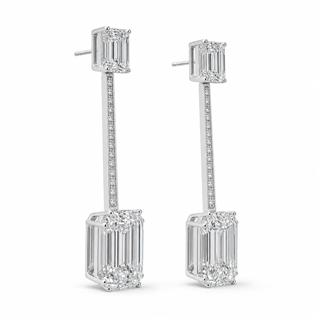 EMERALD DANGLE EARRINGS