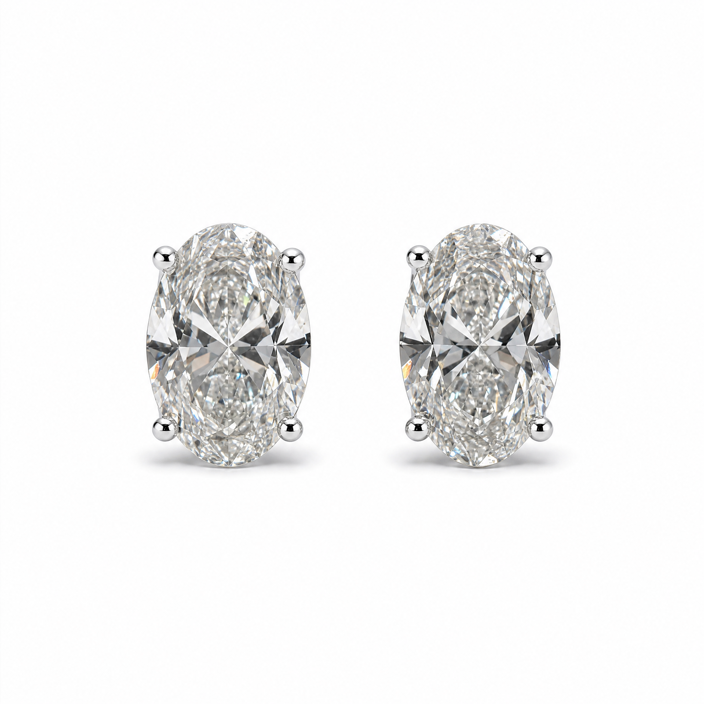 OVAL STUD EARRINGS