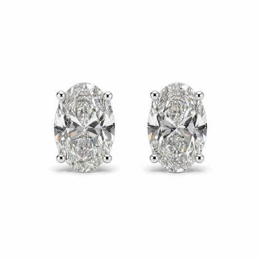 OVAL STUD EARRINGS