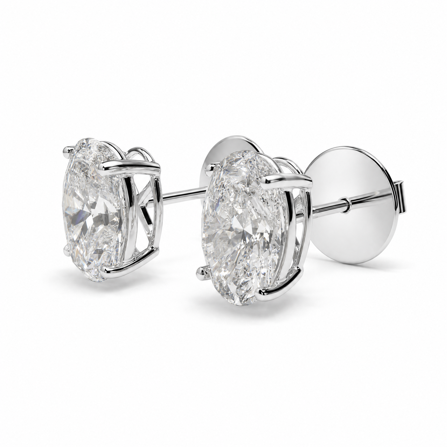 OVAL STUD EARRINGS