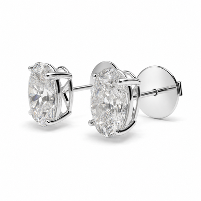 OVAL STUD EARRINGS