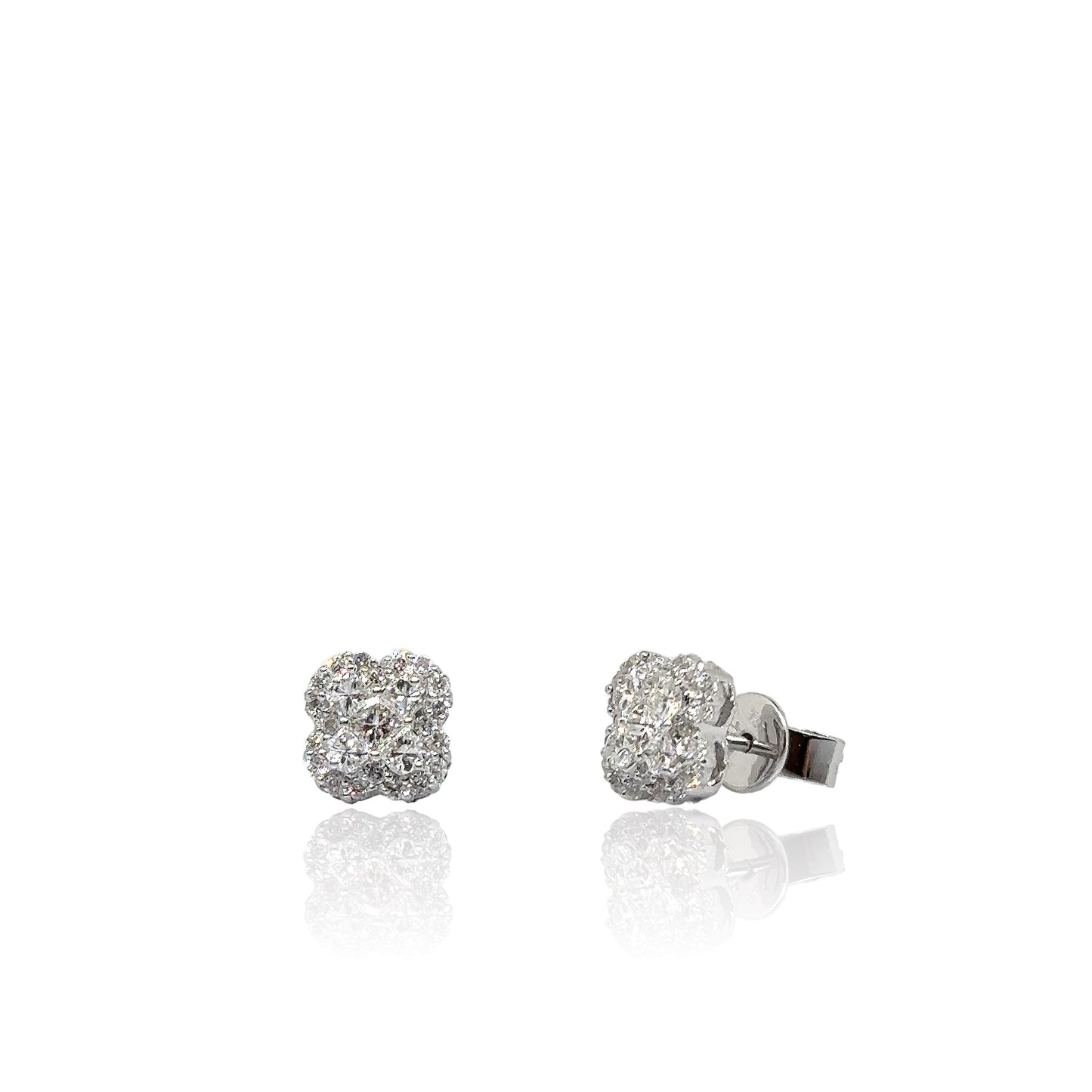 Boucles d'oreilles en diamant illusion