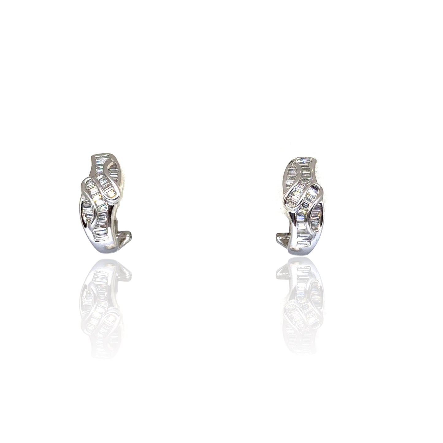 Baguette Diamant oorbellen