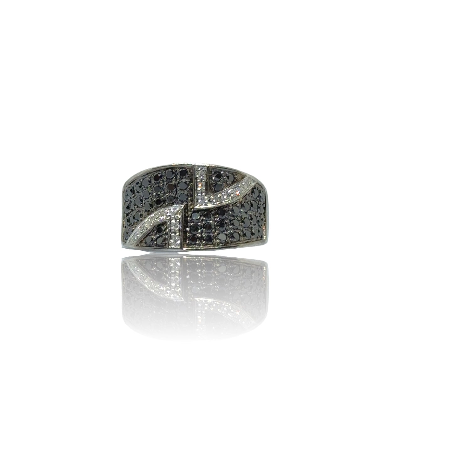 Zwarte diamanten ring