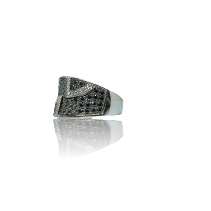 Zwarte diamanten ring