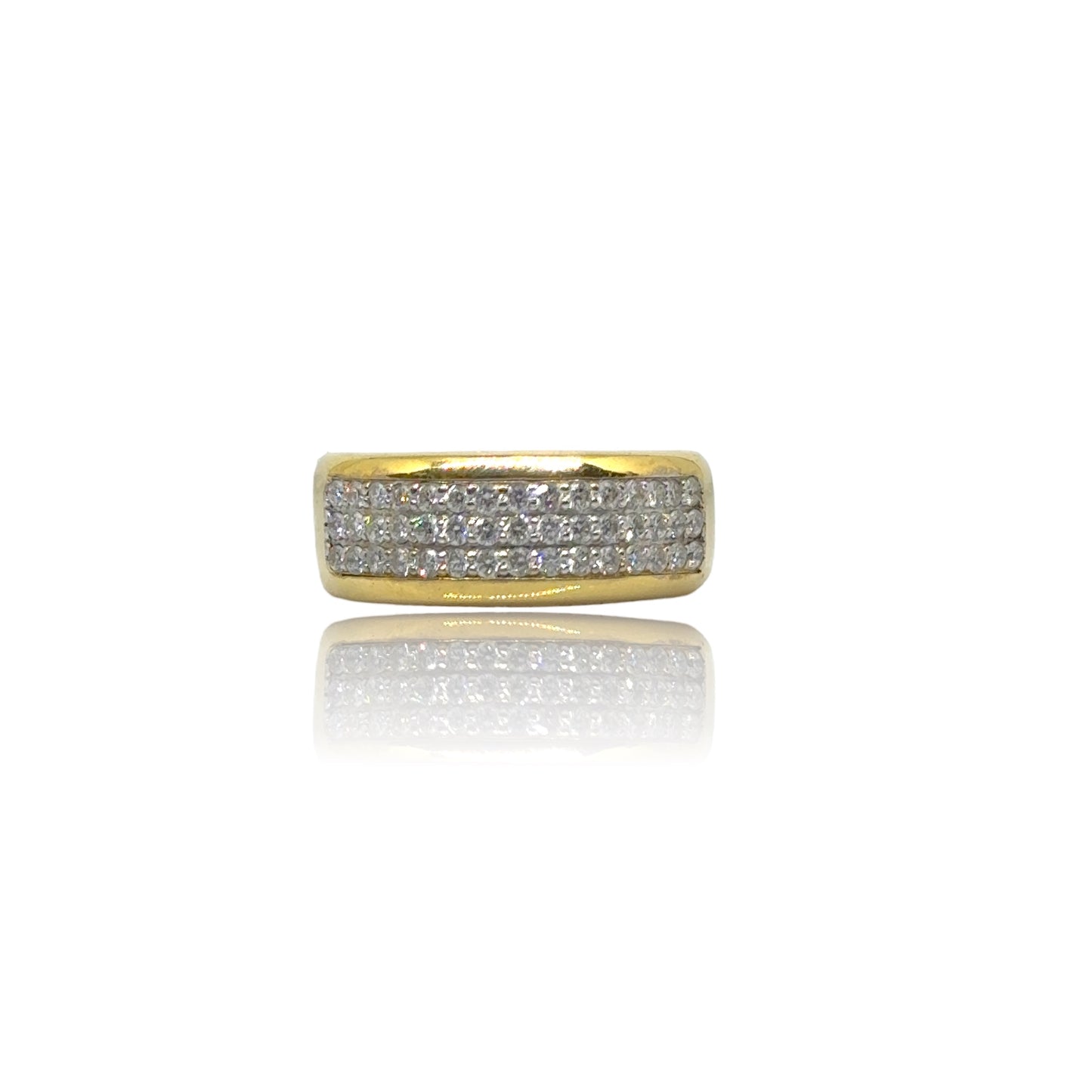 3-rijige pavé diamanten ring