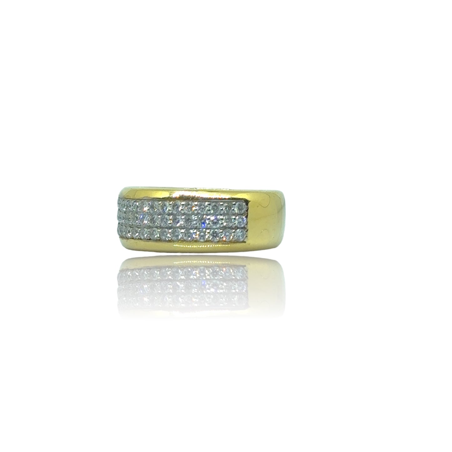 3-rijige pavé diamanten ring