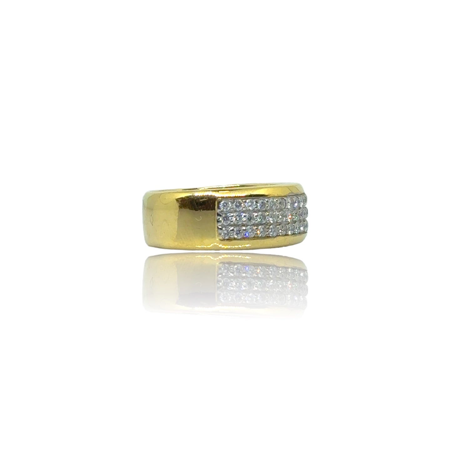 3-rijige pavé diamanten ring