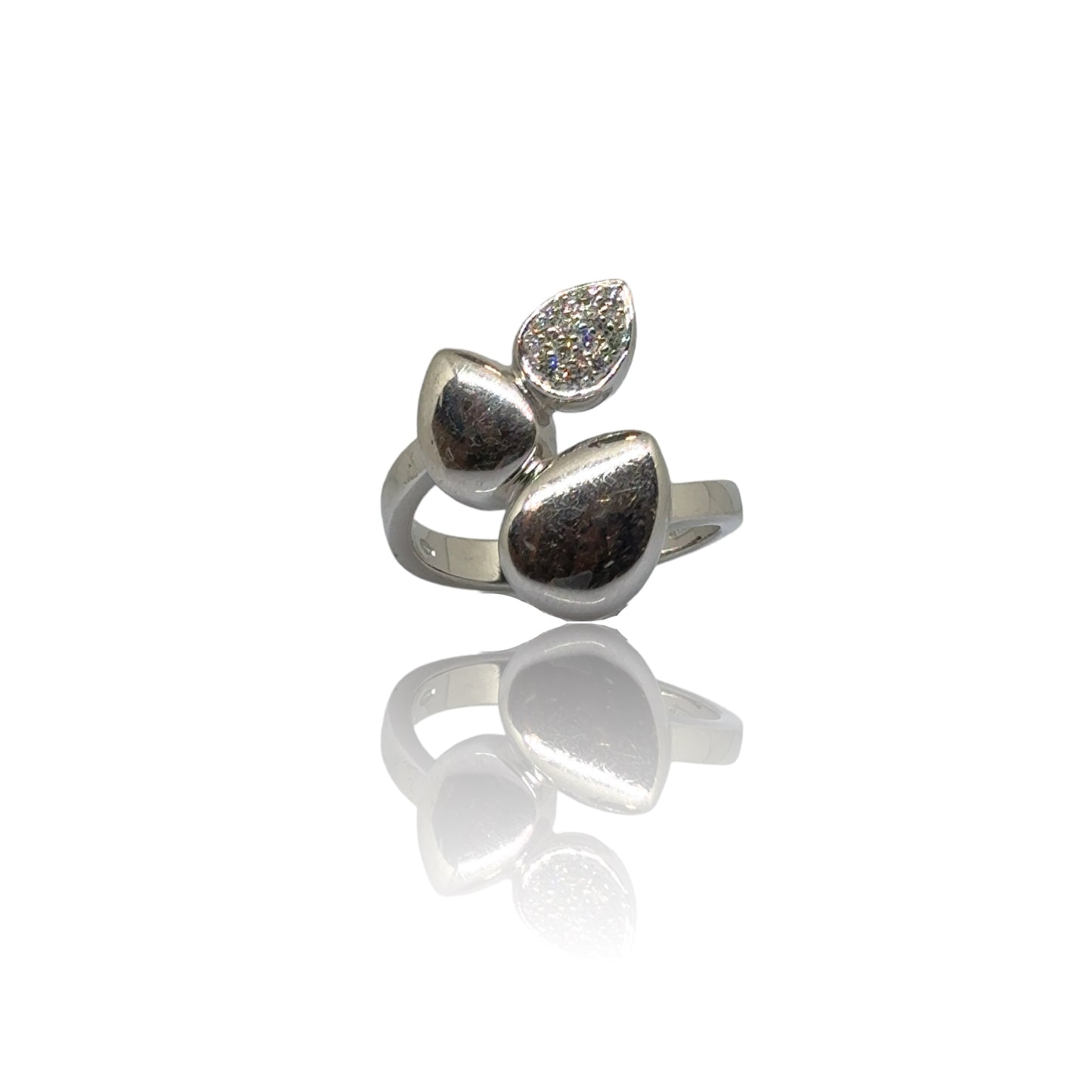 Blad diamanten ring