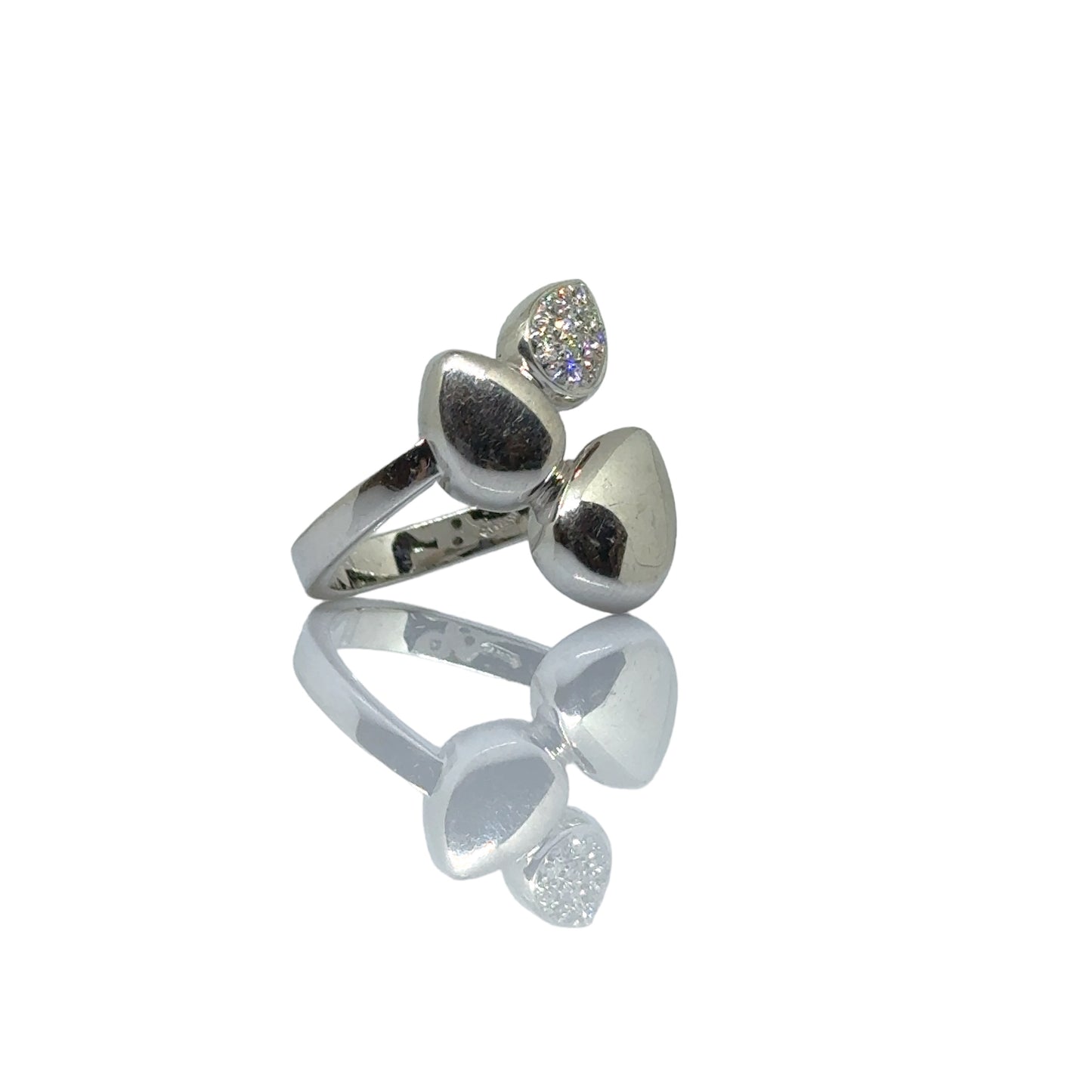 Blad diamanten ring