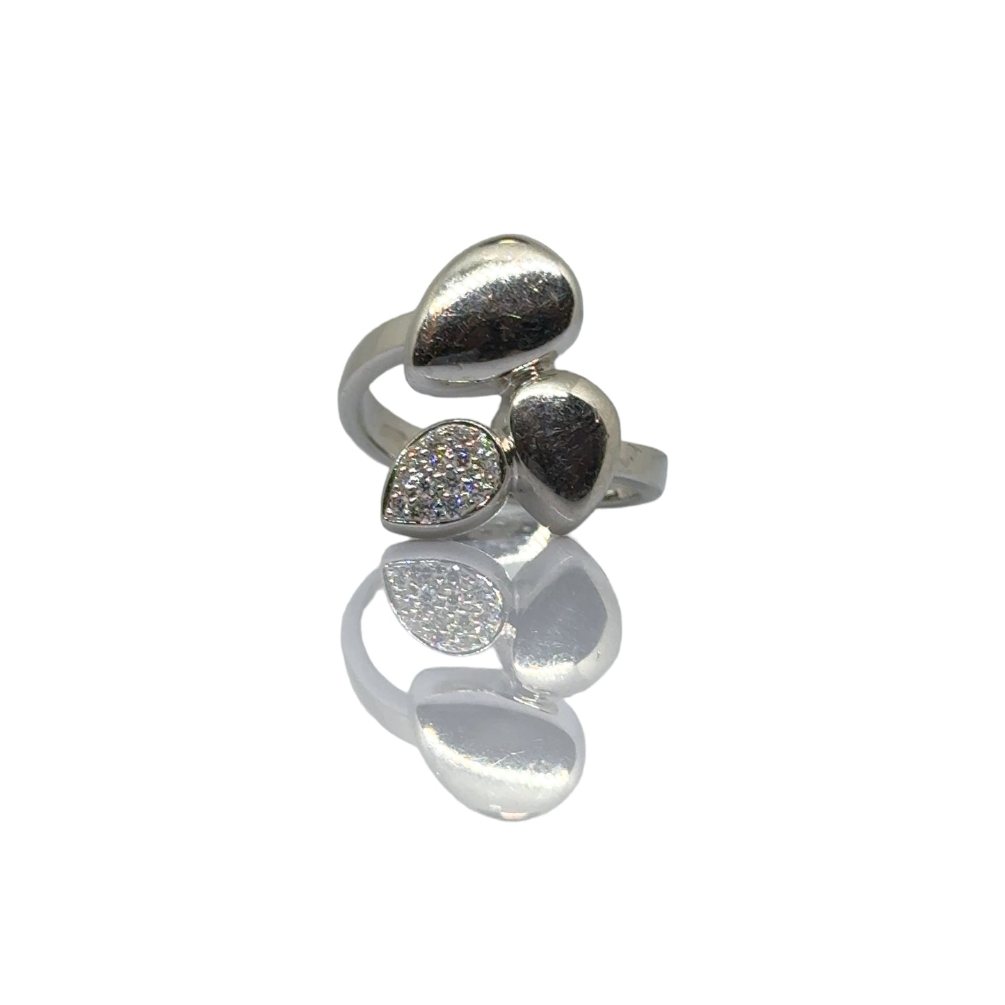 Blad diamanten ring