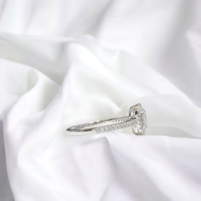 Illusie Ovale Diamanten Ring 