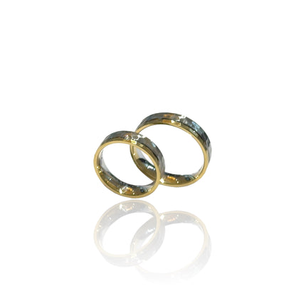 Alliances de mariage confortables de 5 mm avec diamant