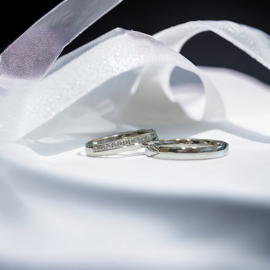 3,5 mm Comfort Fit Trouwringen Met Diamanten