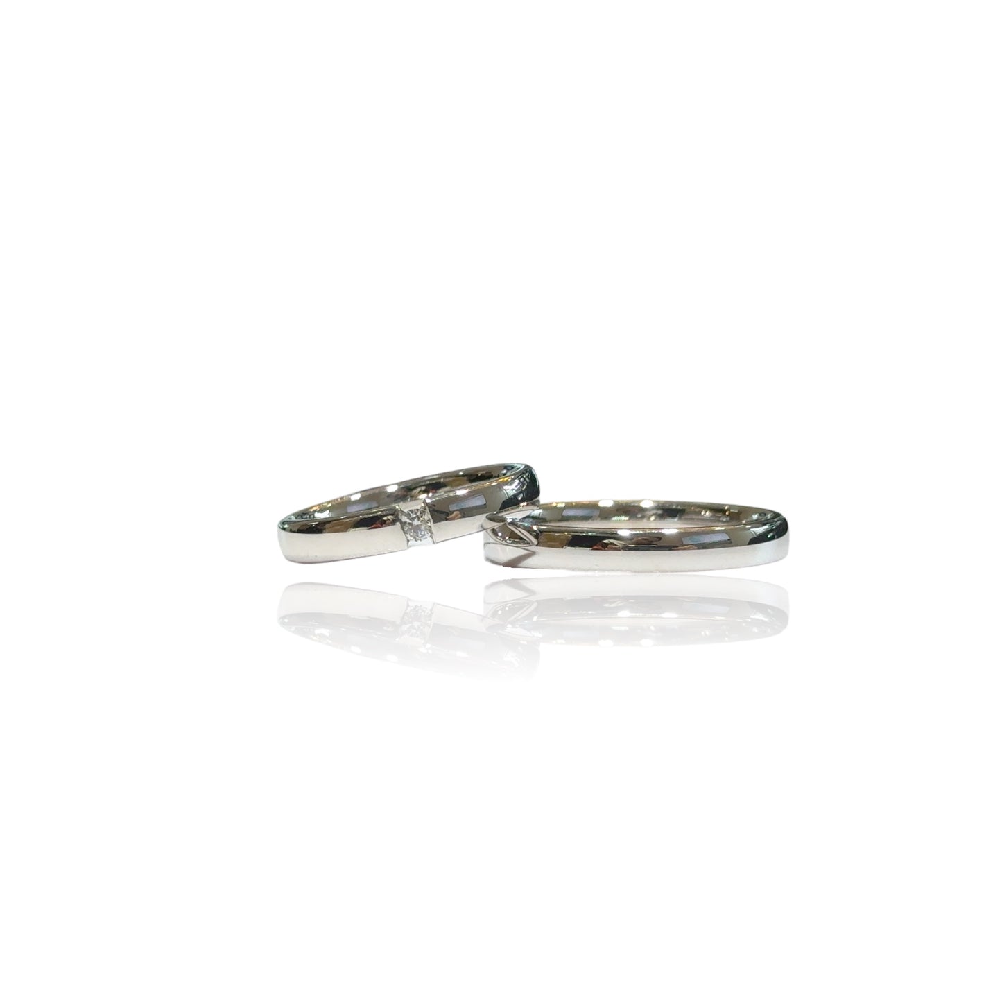 3,5 mm Comfort Fit Trouwringen Met Diamant