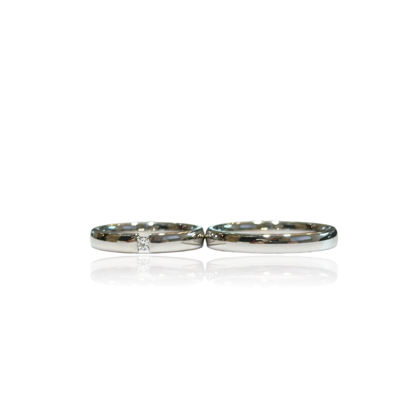 3,5 mm Comfort Fit Trouwringen Met Diamant