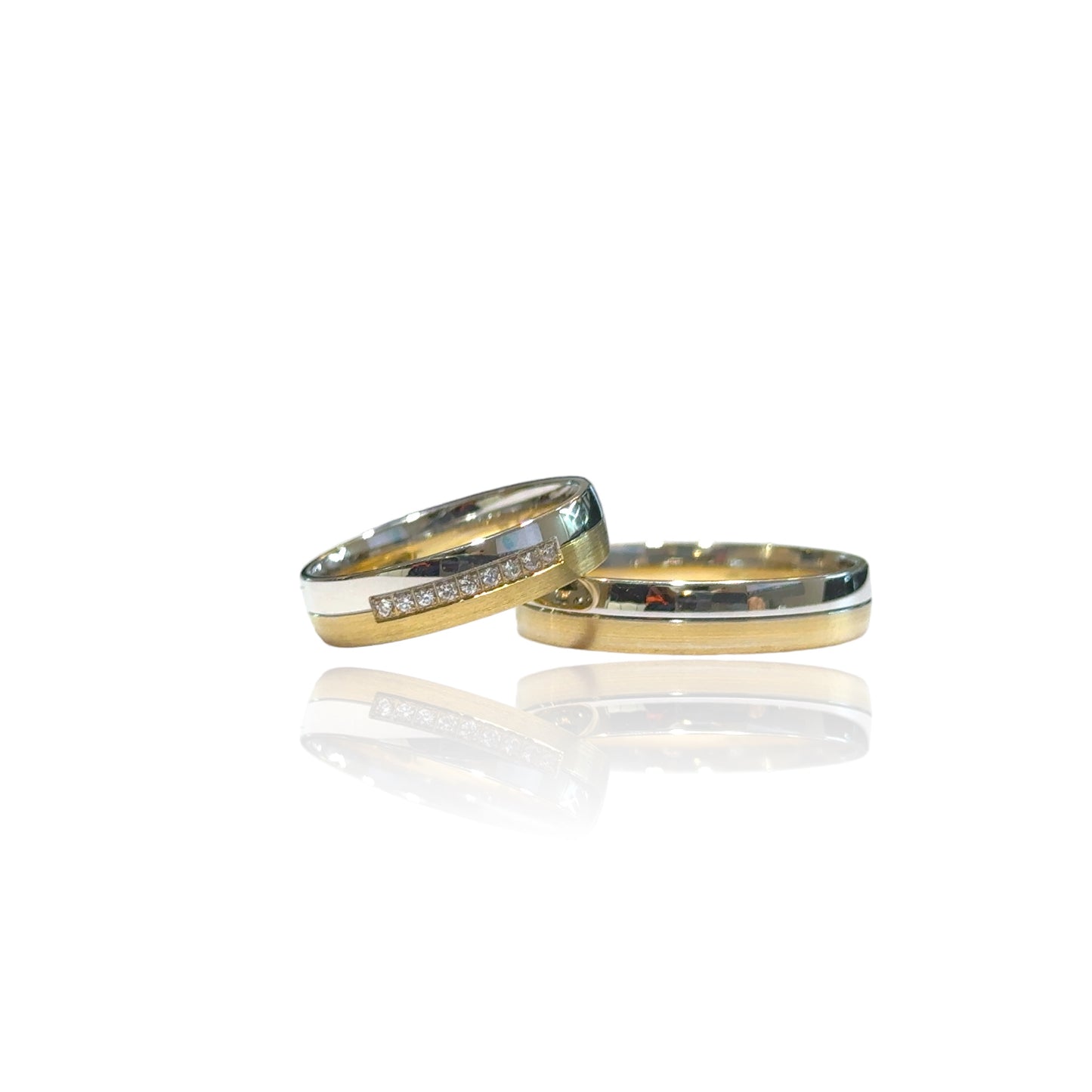 4,5 mm Comfort Fit Trouwringen Met Diamanten