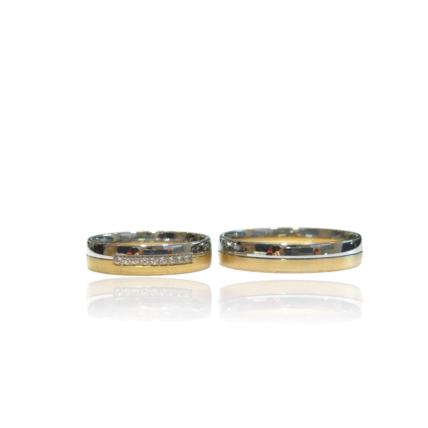 4,5 mm Comfort Fit Trouwringen Met Diamanten
