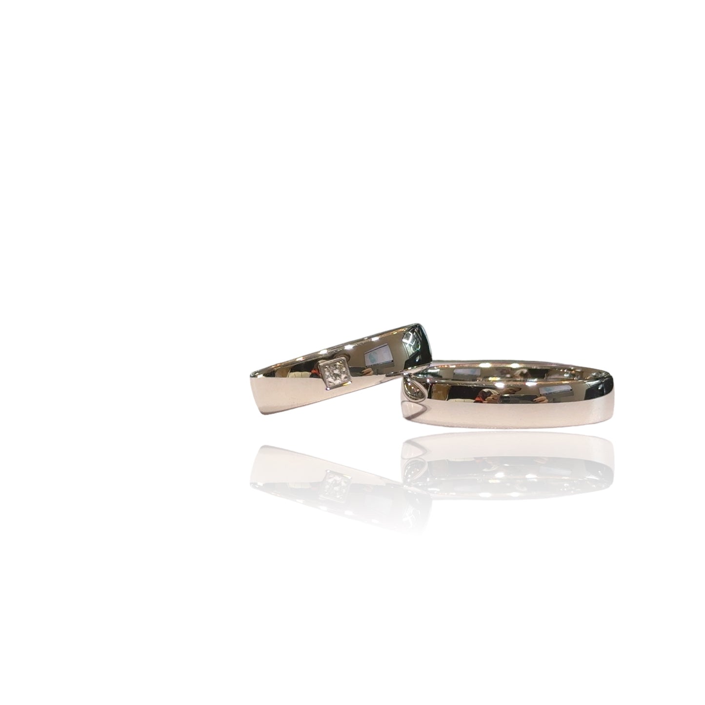 5mm Comfort Fit Trouwringen met Diamant