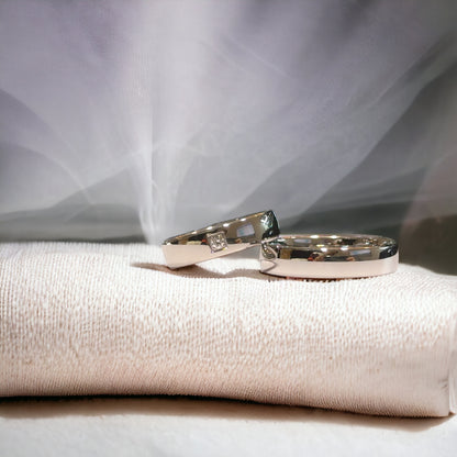 5mm Comfort Fit Trouwringen met Diamant
