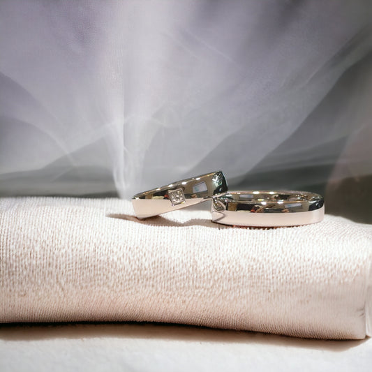 5mm Comfort Fit Trouwringen met Diamant