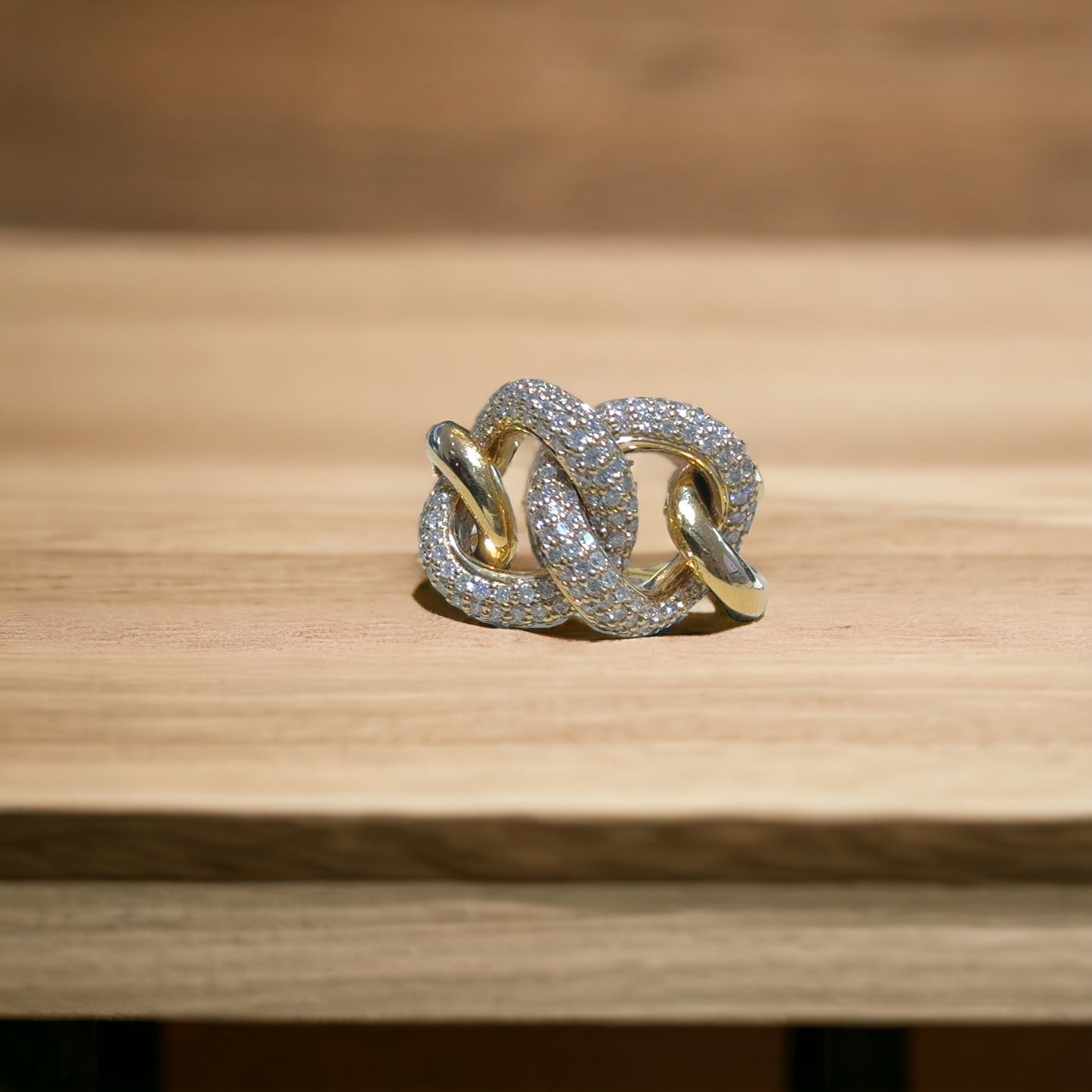 Diamanten schakelring 