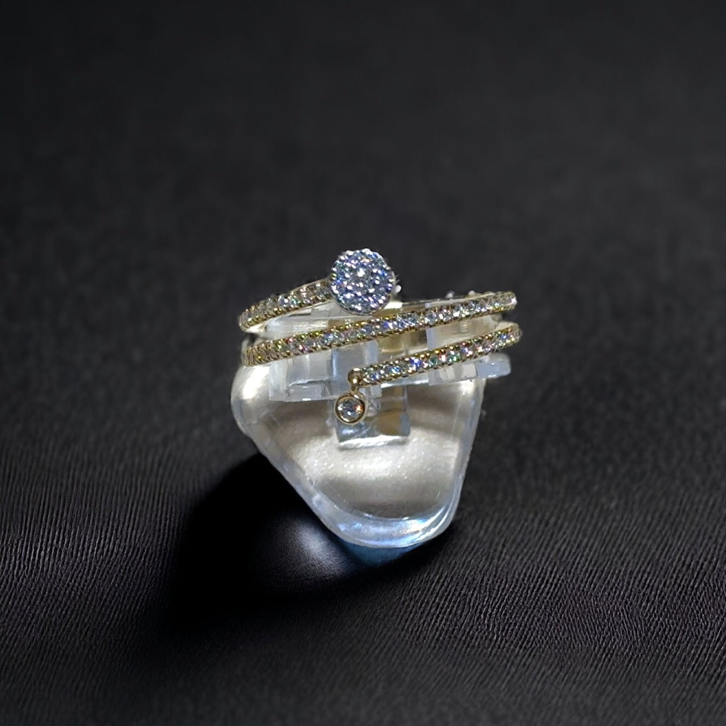 Bague diamant spirale 