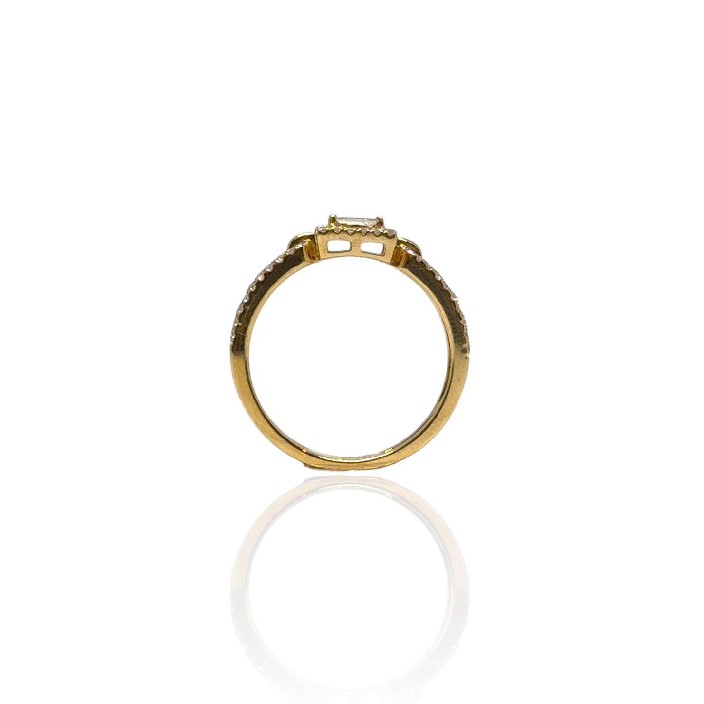 Vierkante Halo Illusie Diamanten Ring 
