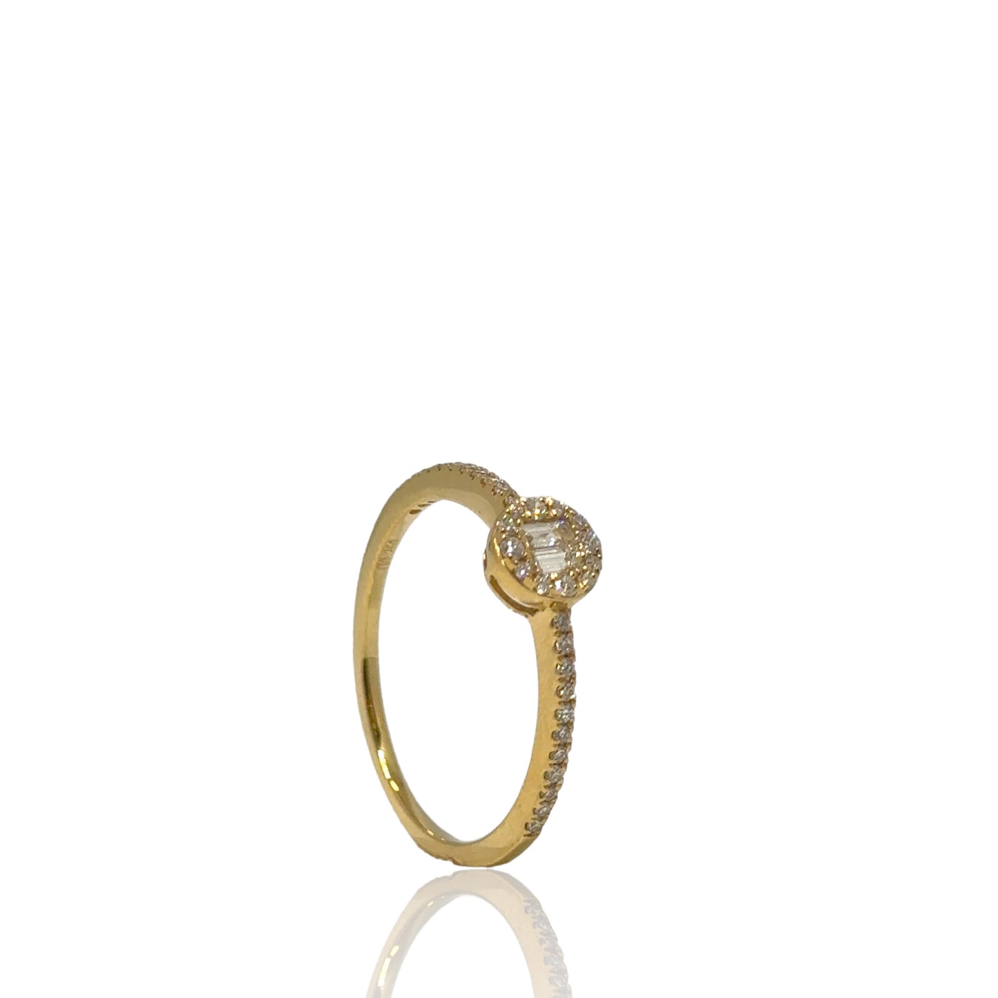 Ronde illusie diamanten ring