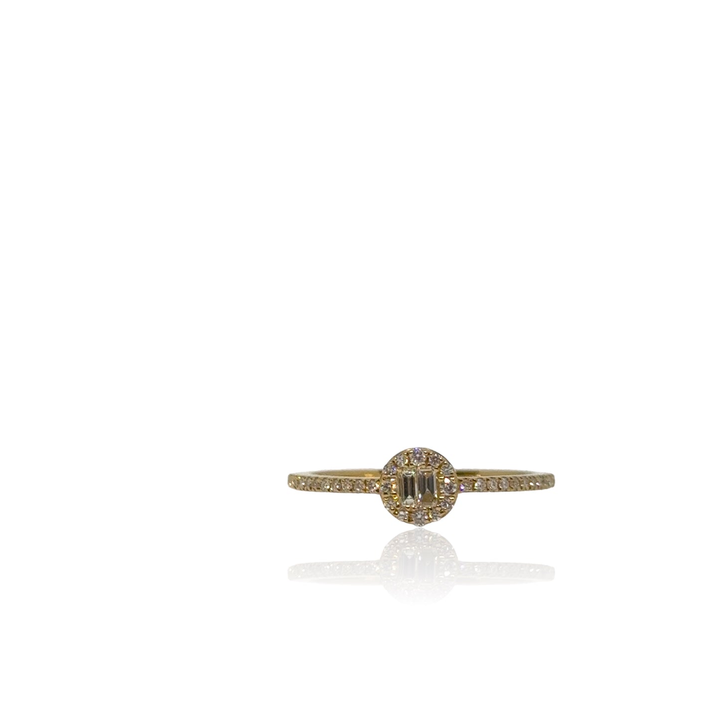 Ronde illusie diamanten ring