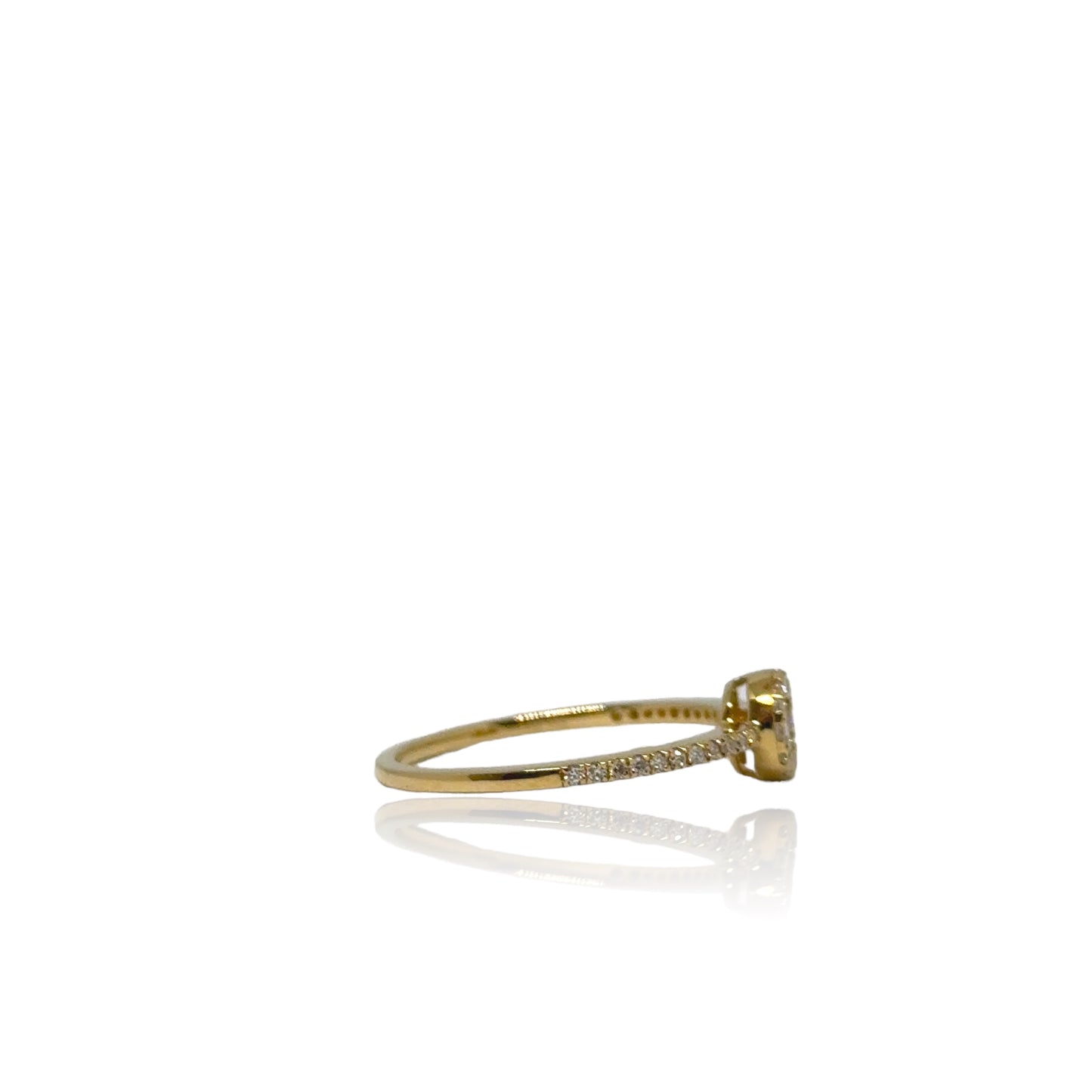 Ronde illusie diamanten ring