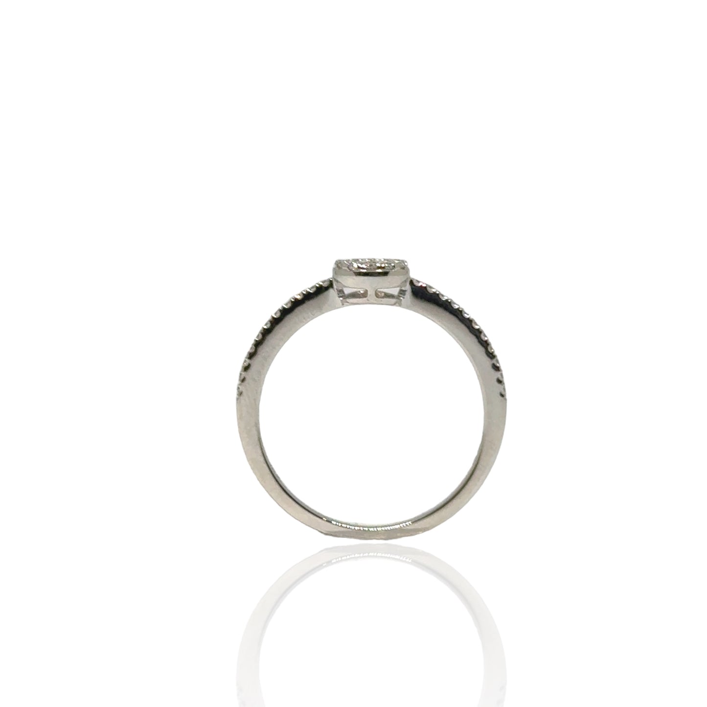 Baguette &amp; ronde diamanten ring 