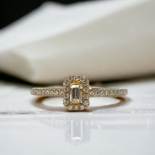 Bague Halo en diamant