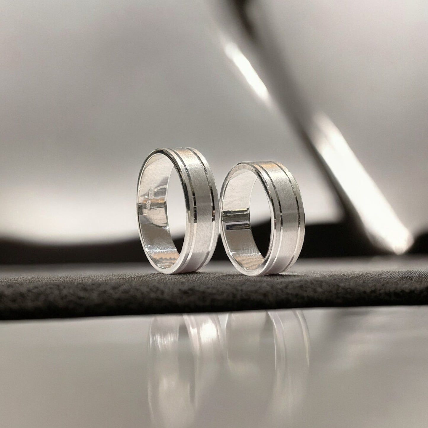 Alliances de mariage mates de 6 mm