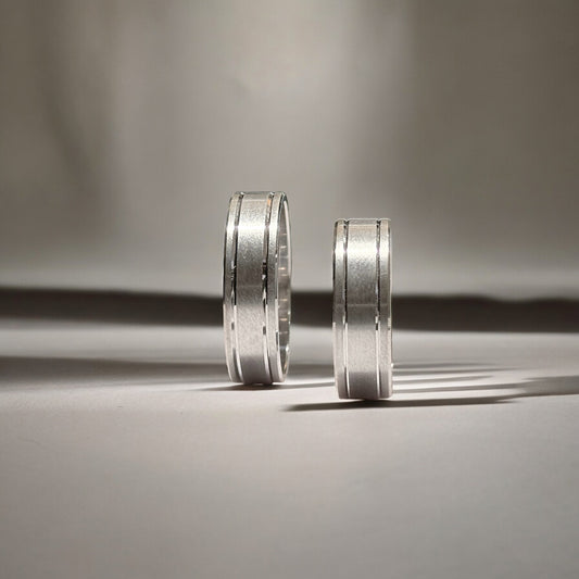 6mm matte trouwringen