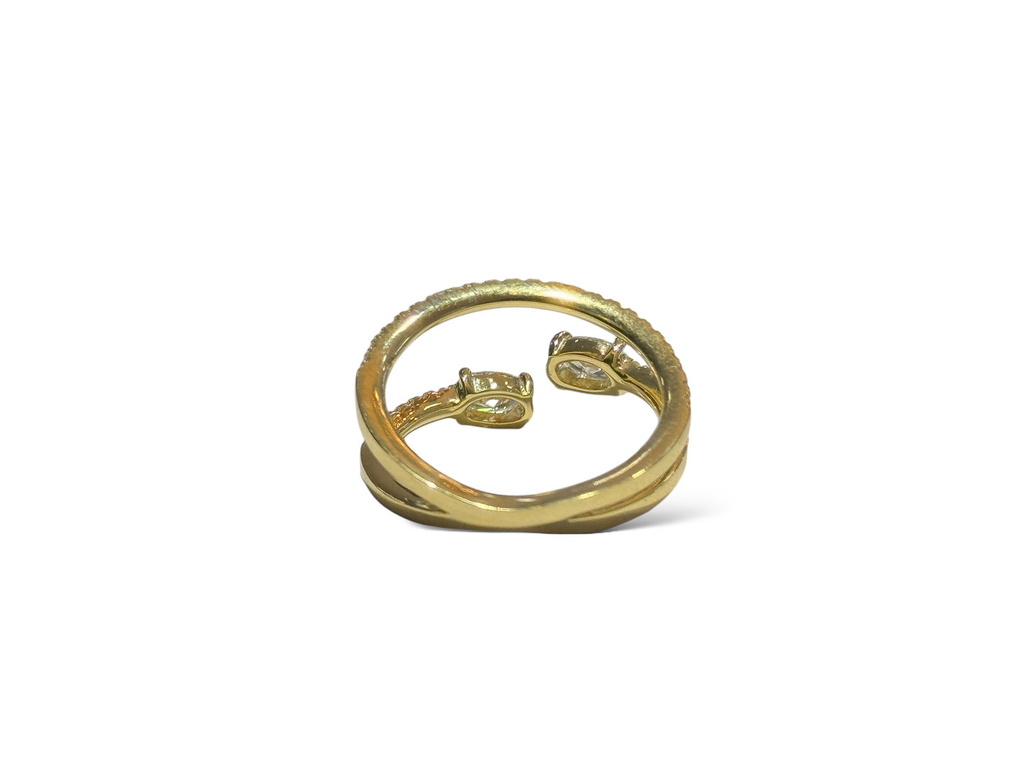 Bague Toi &amp; Moi Ovale et Diamants 
