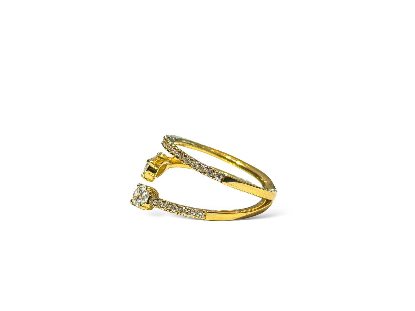 Bague Toi &amp; Moi Ovale et Diamants 