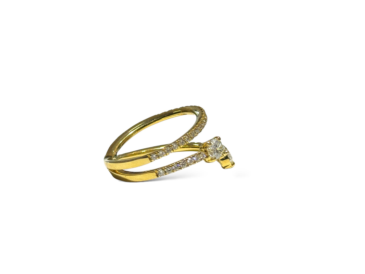 Bague Toi &amp; Moi Ovale et Diamants 