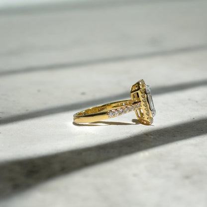 Illusion Entourage Diamanten Ring (Grote Zise) 