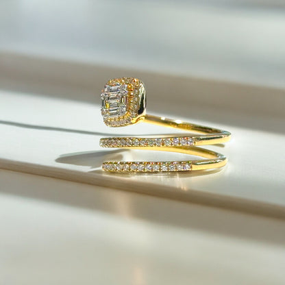Spiral Diamond Ring