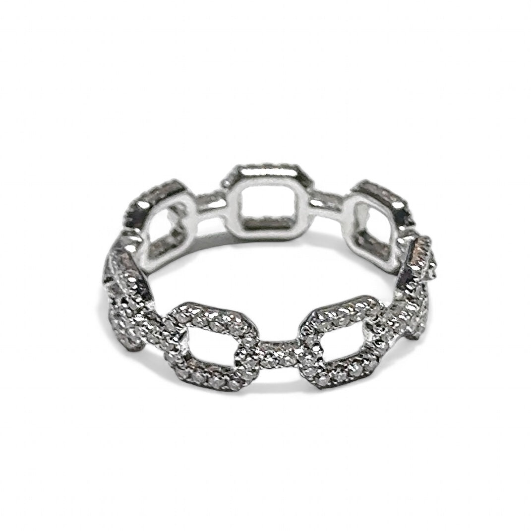 Ring met volledige diamanten 