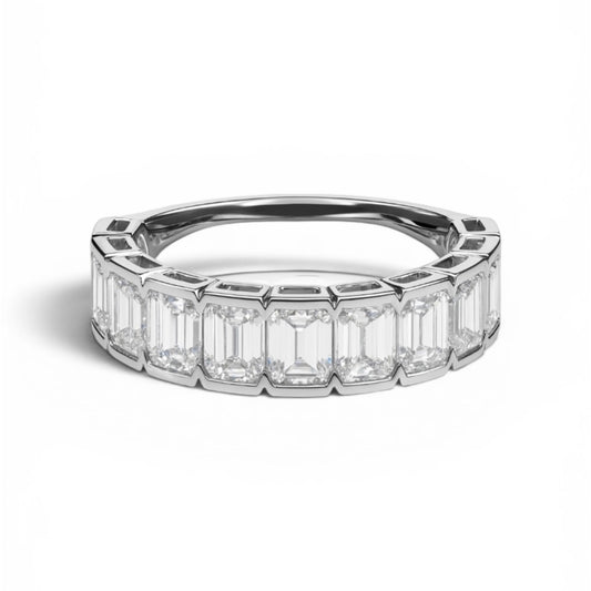 EMERALD HALF ETERNITY RING