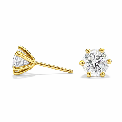 CLOUS SOLITAIRES À SIX Griffes 0,70 CT 