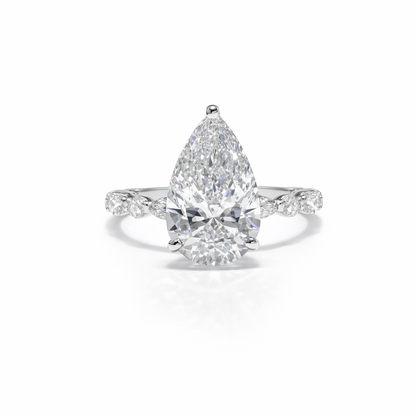 2.03 CT PEAR WITH SIDE STONES