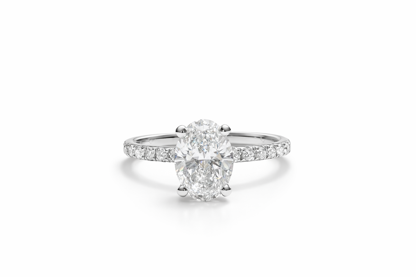 1.01 CT OVAL WITH SIDE DIAMONDS
