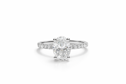 1.01 CT OVAL WITH SIDE DIAMONDS